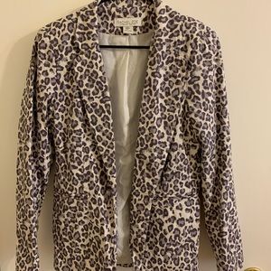 Pale pink and purple leopard print blazer!!